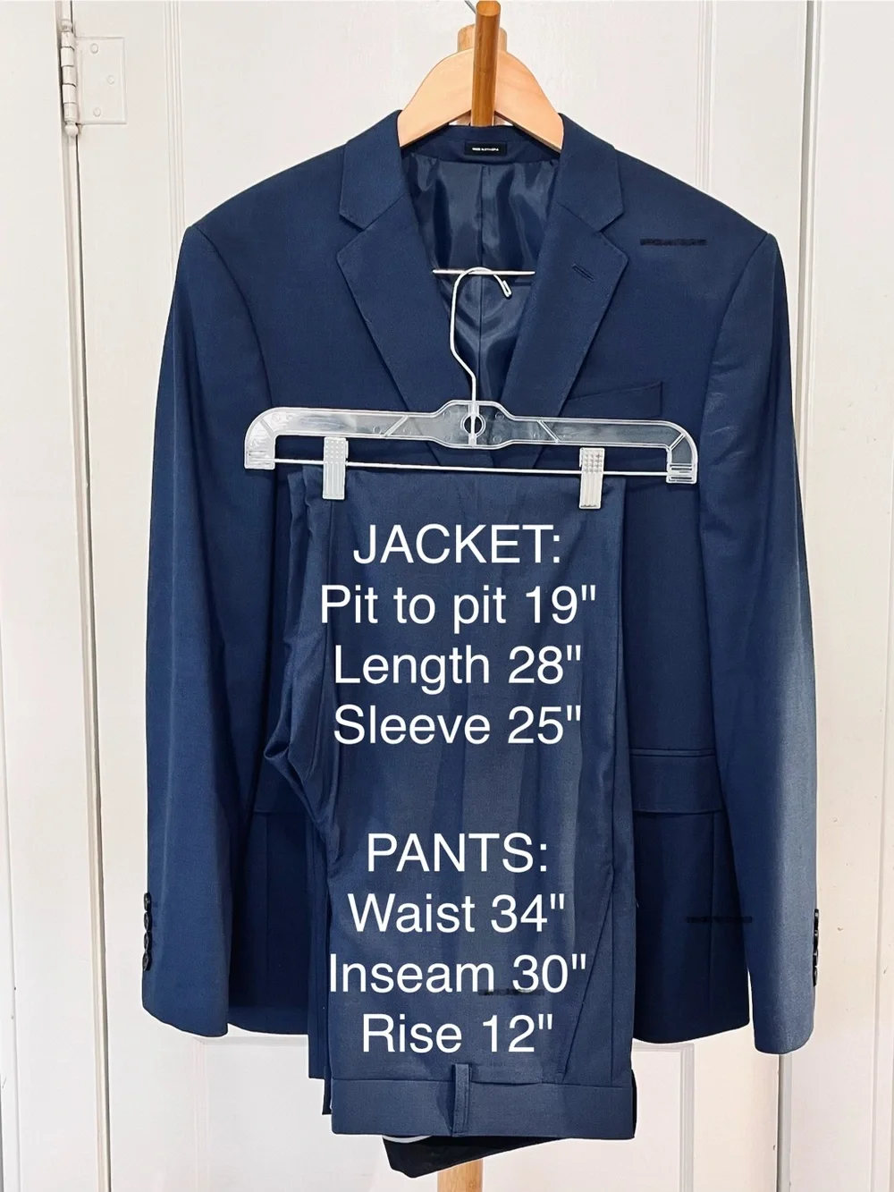 J. Ferrar Navy Blue Two-Piece Suit See Messurements